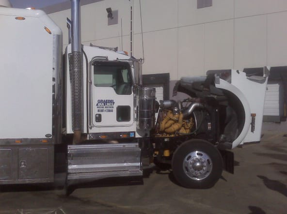 this image shows commercial truck suspension repair in Denver, Colorado